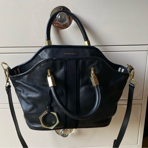 Jonathan Adler Black and Gold Shoulder Bag with Elegant Design-shipping free - Picture 1 of 10